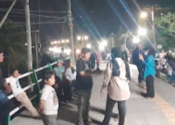 Menjelang Pergantian Tahun, Landmark Alun Alun Lapangan Garuda, Pendestrian Dan RTH Taman Tapa Malenggang Di Padati Pengunjung