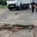 Miris !!! Jembatan Di Jalan Nasional Kecamatan Mersam Nyaris Putus