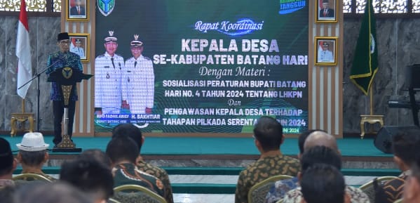 Buka Rakor Kades Se-Batanghari Wabup H.Bakhtiar : Sinergititas Dalam Membangun